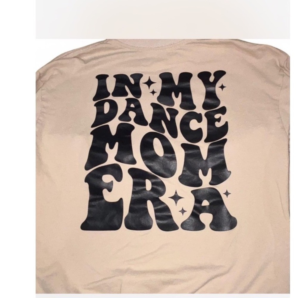 Dance Mom Era Graphic Sweatshirt‎ Beige Smiley Face Back Print Women's Size S - Picture 3 of 4